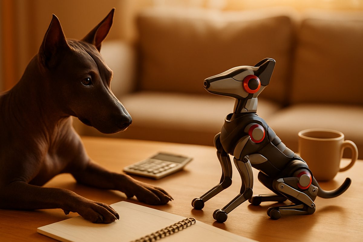 テーブルの上のロボット